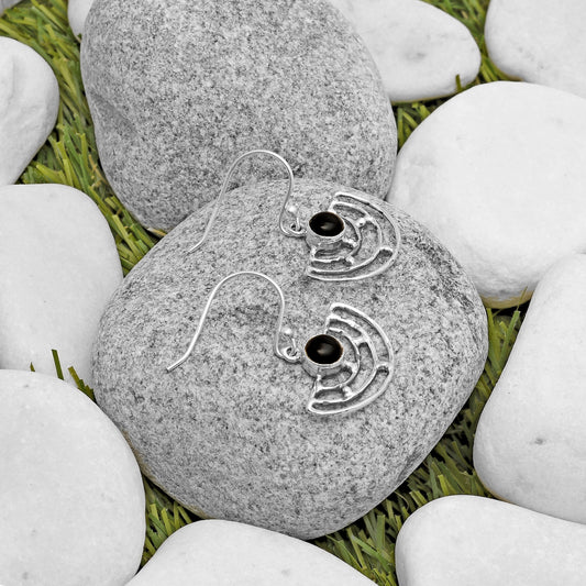 Natural Black Onyx - Brazil Earrings E-1225 SDE67261