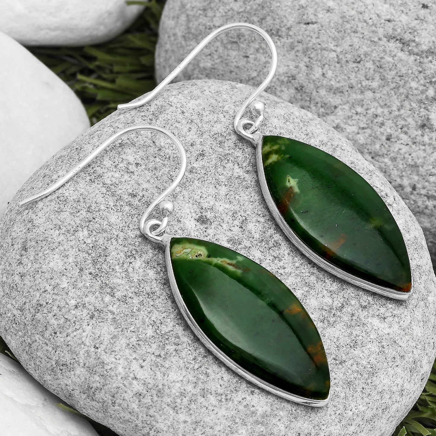 Natural Chrome Chalcedony Earrings E-1001 SDE67349