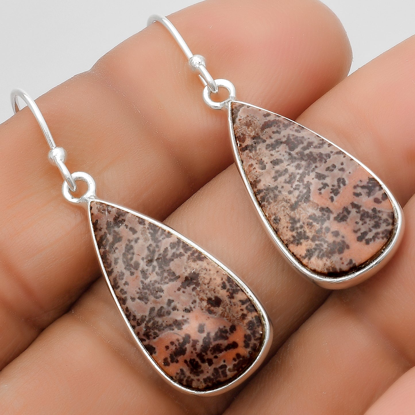 Natural Coffee Bean Jasper Earrings E-1001 SDE67366