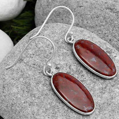 Natural Texas Moss Agate Earrings E-1001 SDE67514