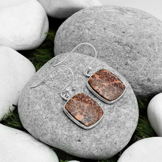 Natural Coffee Bean Jasper Earrings E-1001 SDE67555