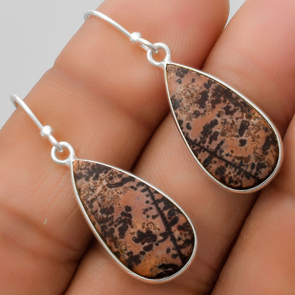 Natural Coffee Bean Jasper Earrings E-1001 SDE67603