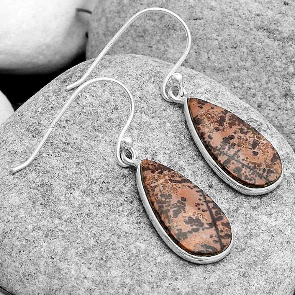 Natural Coffee Bean Jasper Earrings E-1001 SDE67603