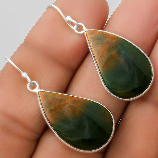 Natural Chrome Chalcedony Earrings E-1001 SDE67605