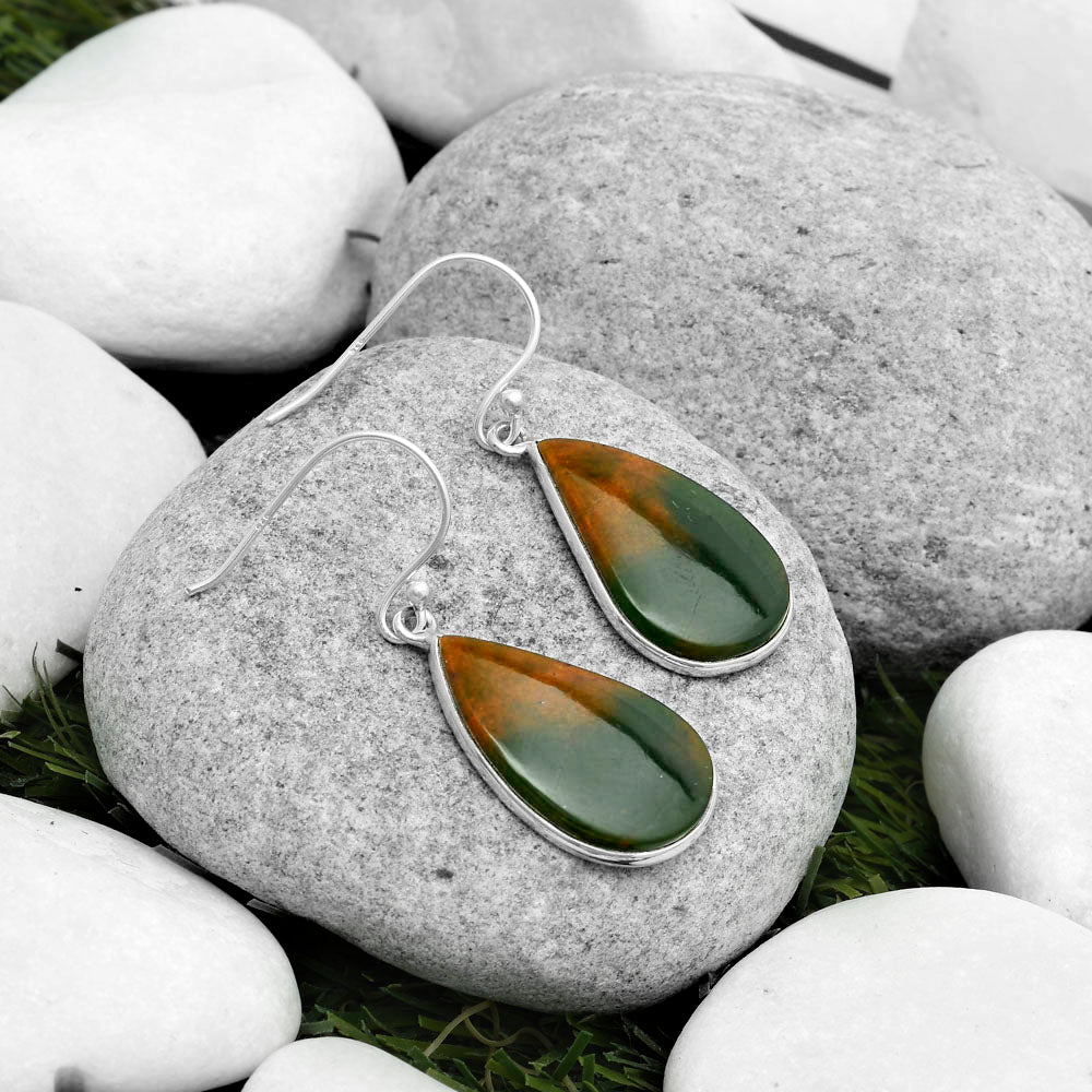 Natural Chrome Chalcedony Earrings E-1001 SDE67605