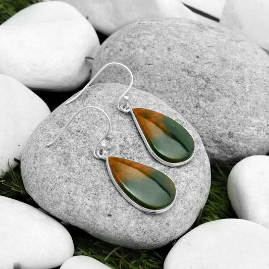 Natural Chrome Chalcedony Earrings E-1001 SDE67605