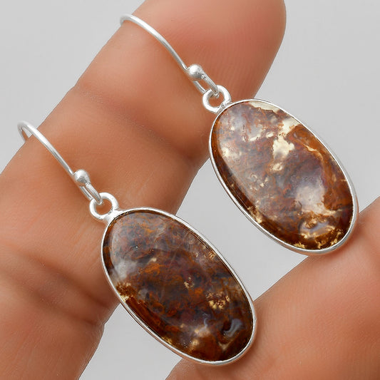 Natural Texas Moss Agate Earrings E-1001 SDE67611