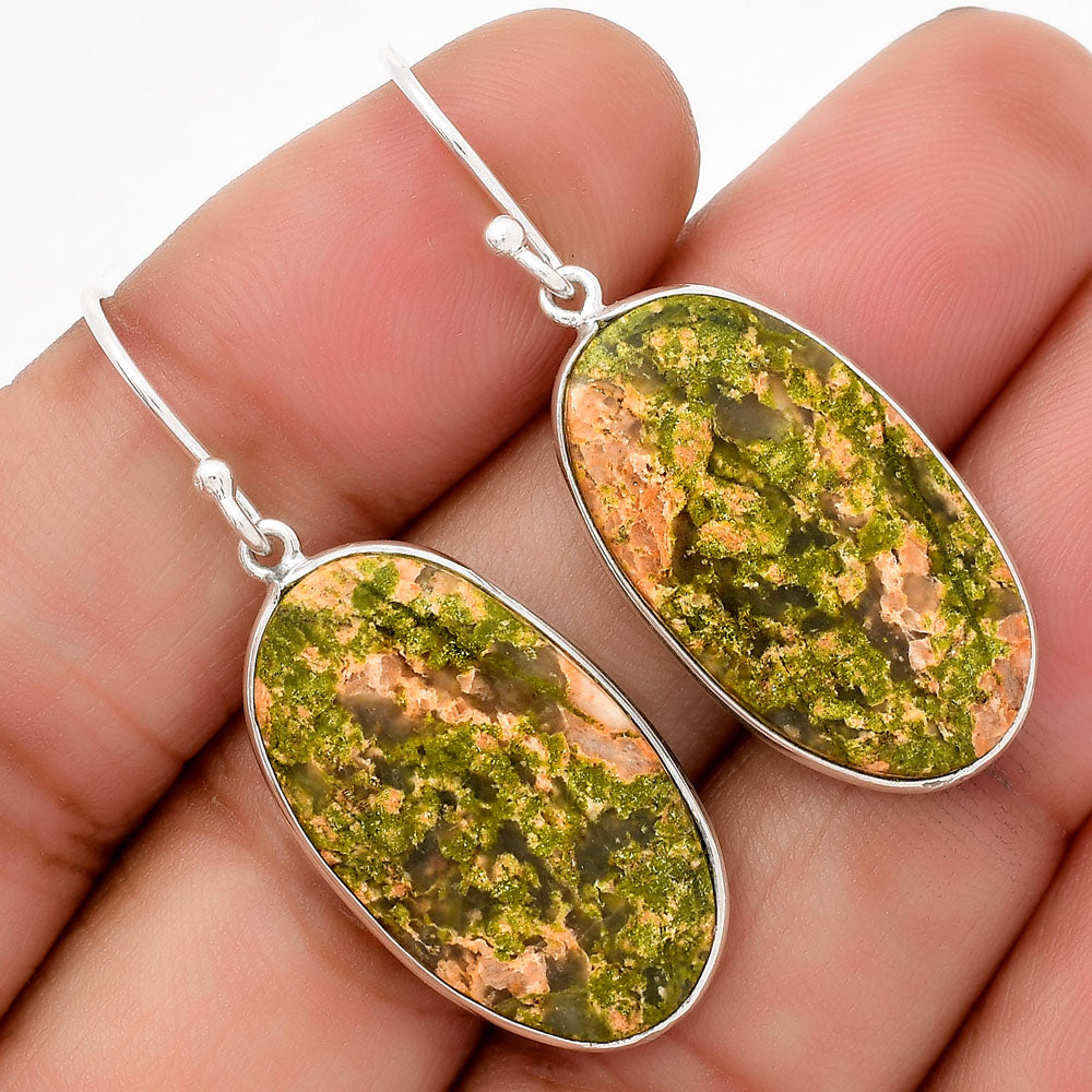 Natural Unakite Earrings E-1001 SDE67702