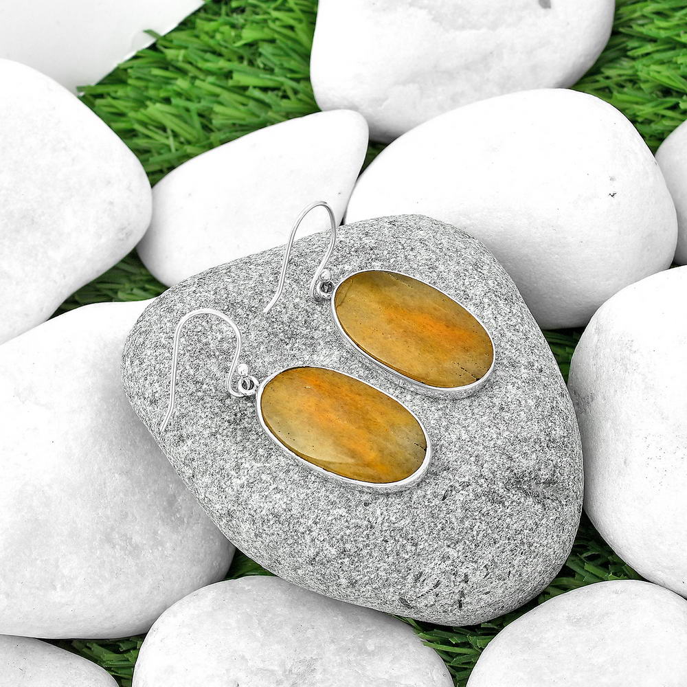 Natural Honey Aragonite Earrings E-1001 SDE68672