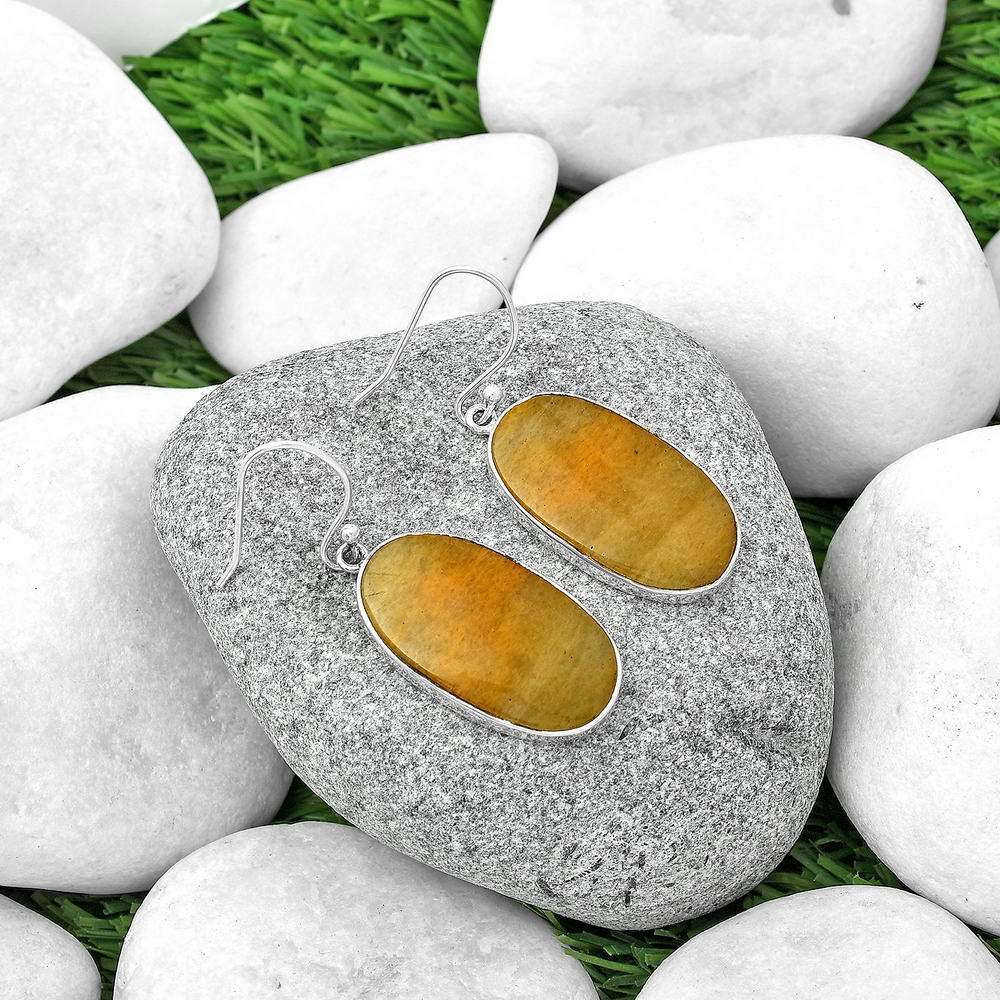 Natural Honey Aragonite Earrings E-1001 SDE68681