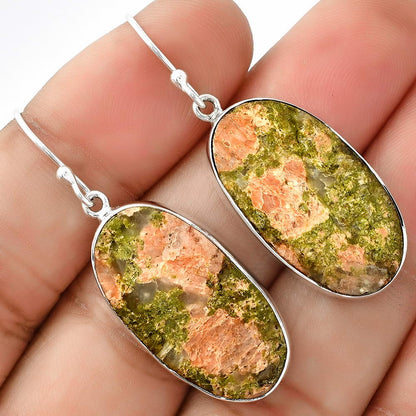 Natural Unakite Earrings E-1001 SDE68685