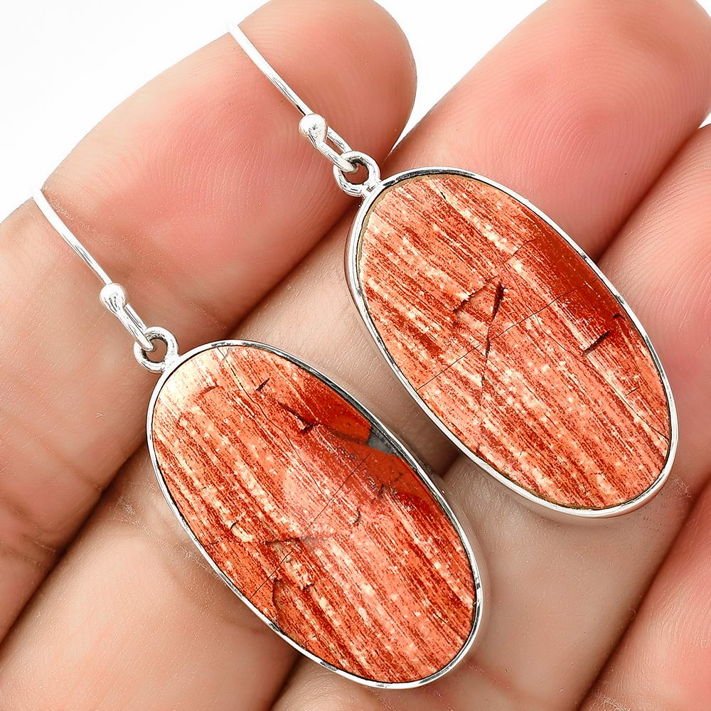 Natural Snake Skin Jasper Earrings E-1001 SDE68690