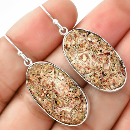 Natural Leopard Skin Jasper Earrings E-1001 SDE68699