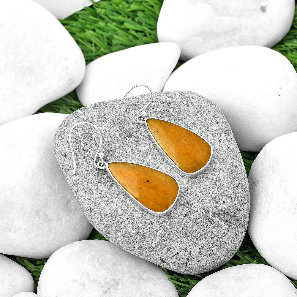 Natural Honey Aragonite Earrings E-1001 SDE68792