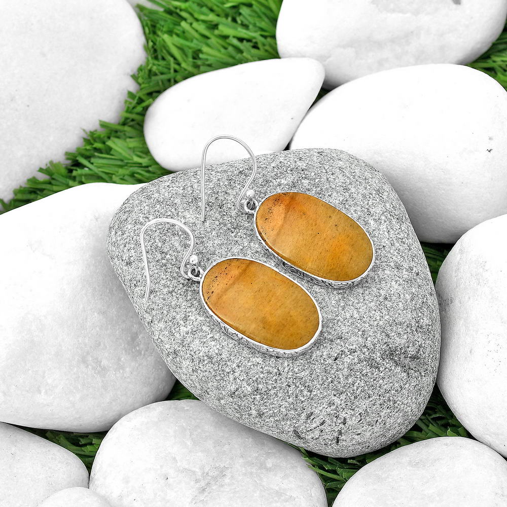 Natural Honey Aragonite Earrings E-1001 SDE68801