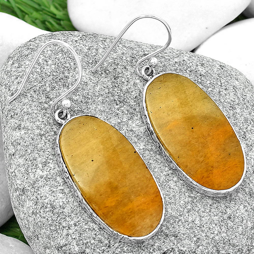 Natural Honey Aragonite Earrings E-1001 SDE68816