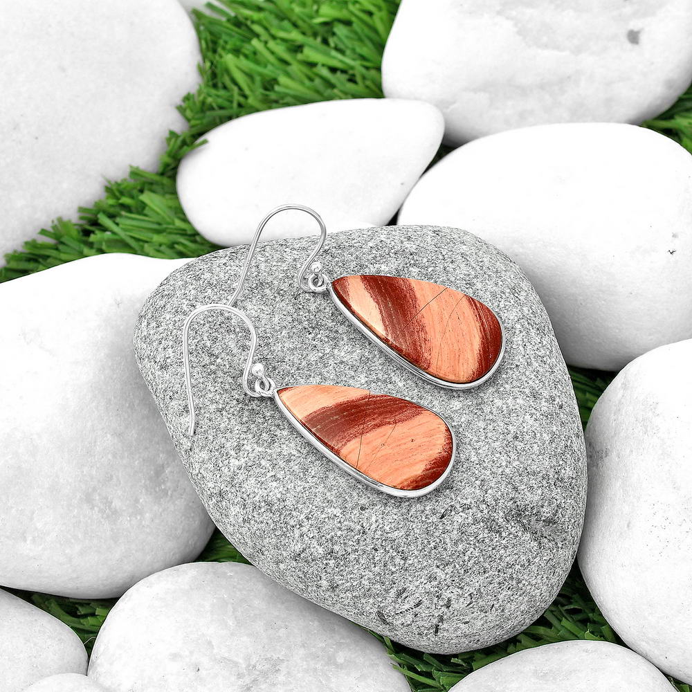 Natural Snake Skin Jasper Earrings E-1001 SDE68902