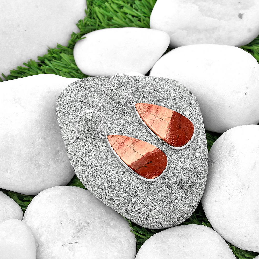 Natural Snake Skin Jasper Earrings E-1001 SDE68913