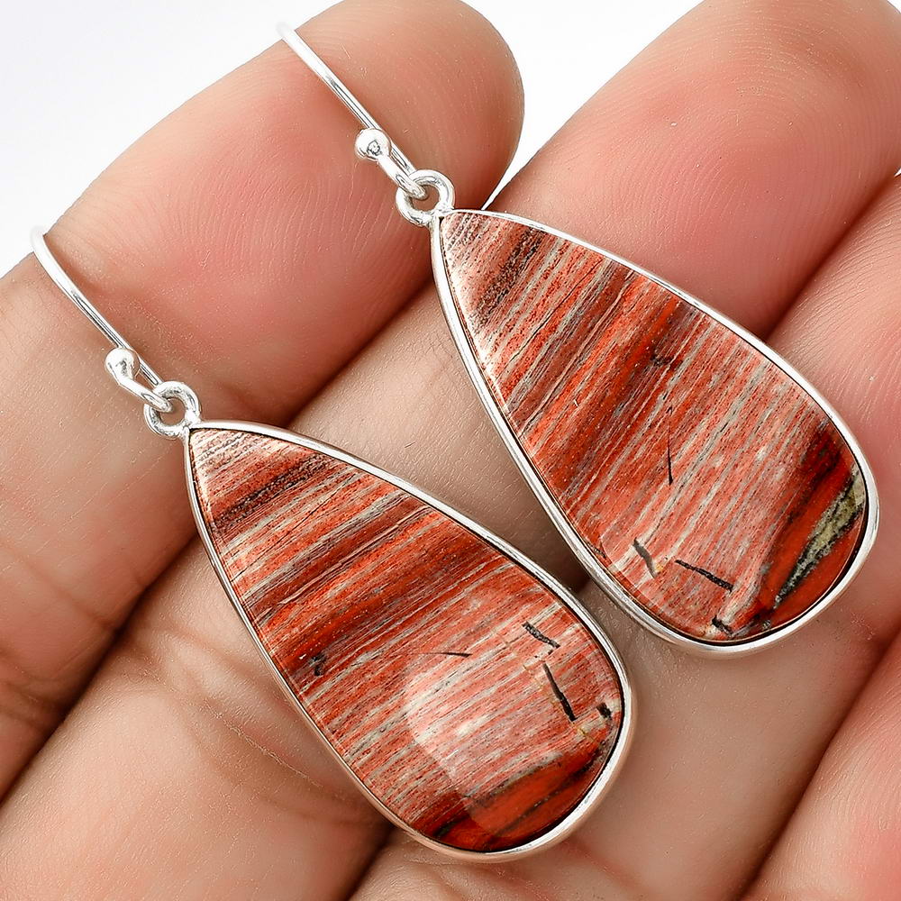 Natural Snake Skin Jasper Earrings E-1001 SDE68915
