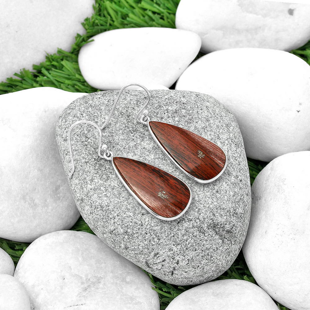 Natural Snake Skin Jasper Earrings E-1001 SDE68922