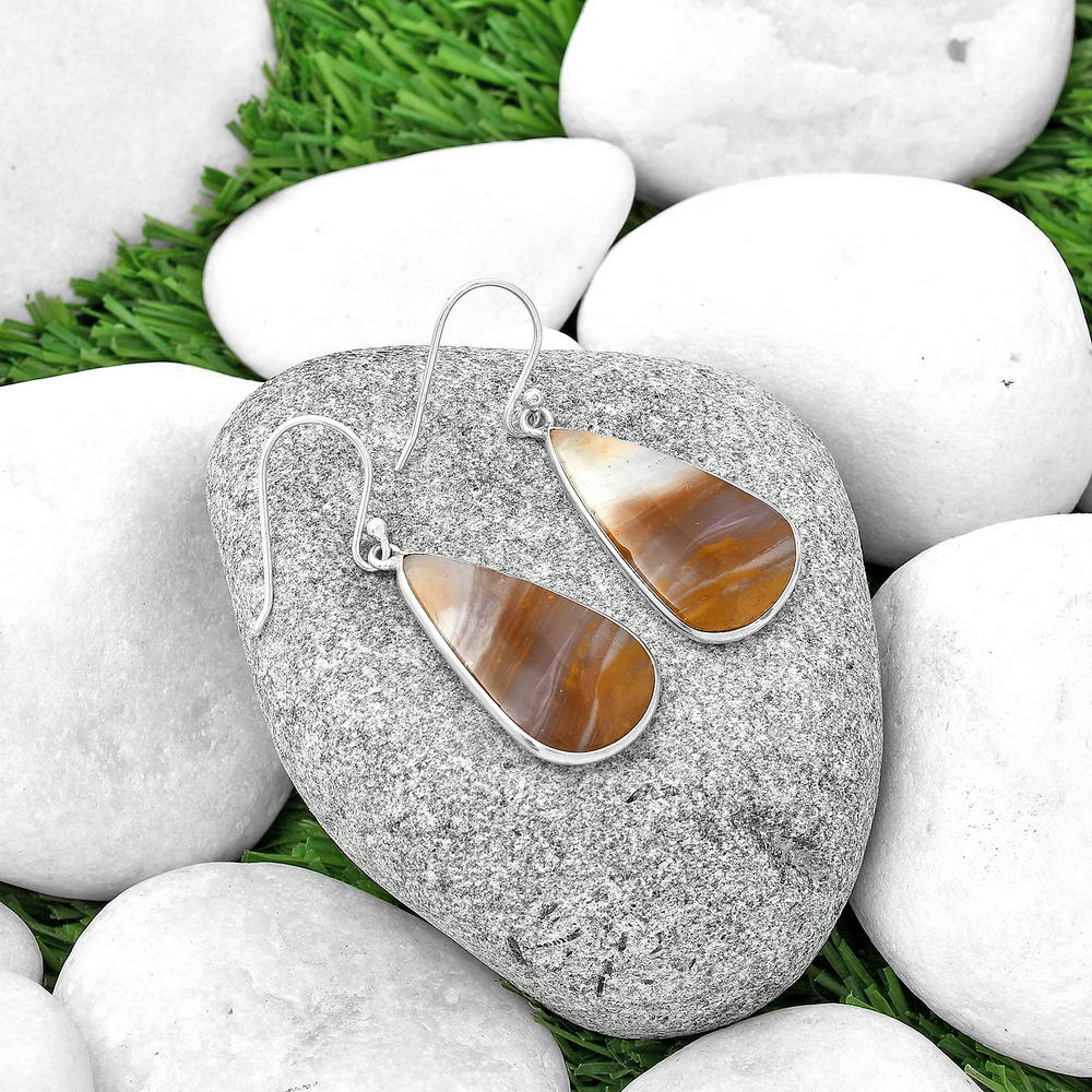 Natural Imperial Dedise Jasper Earrings E-1001 SDE69136