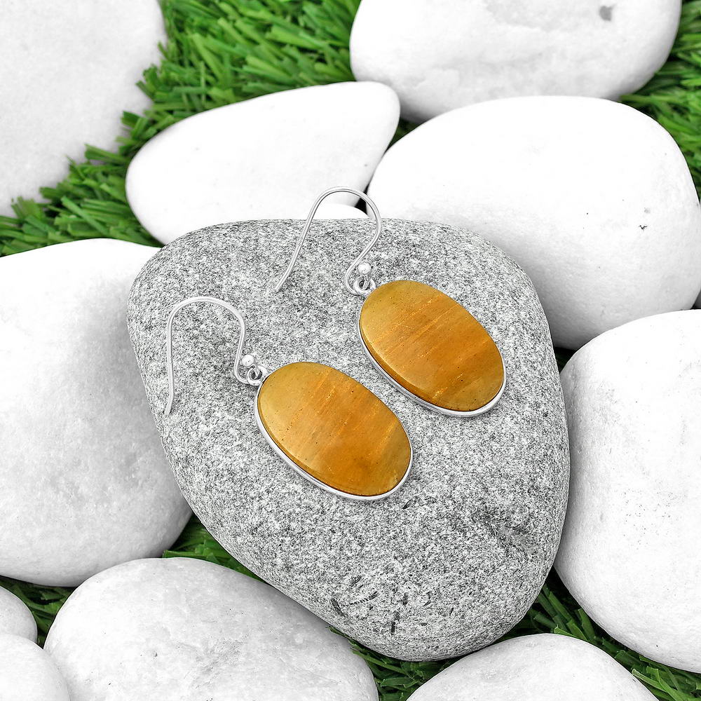 Natural Honey Aragonite Earrings E-1001 SDE69142