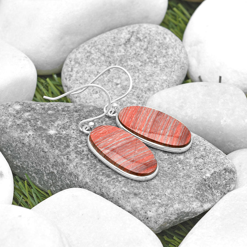 Natural Snake Skin Jasper Earrings E-1001 SDE69338