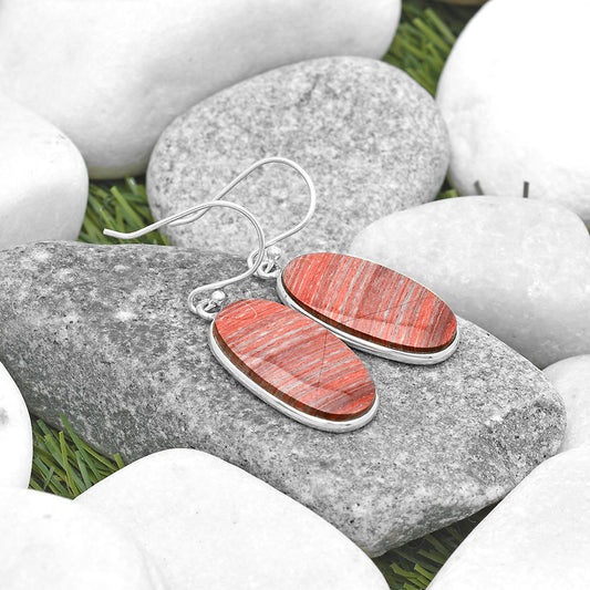 Natural Snake Skin Jasper Earrings E-1001 SDE69338