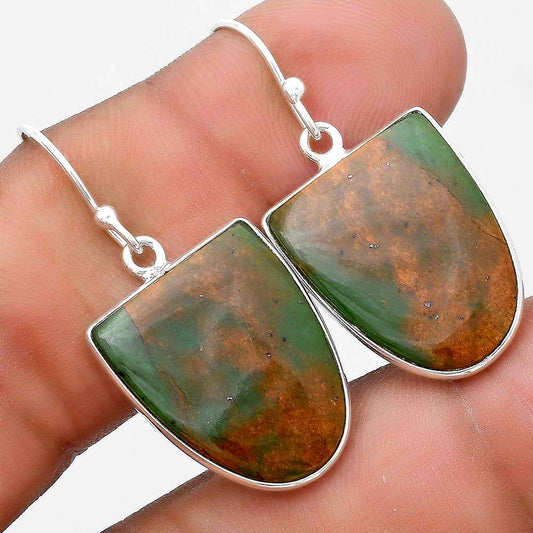 Natural Chrome Chalcedony Earrings E-1001 SDE69527