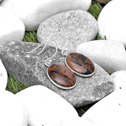Natural Russian Honey Dendrite Opal Earrings E-1001 SDE69651