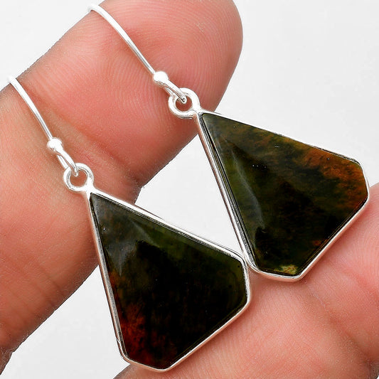 Natural Chrome Chalcedony Earrings E-1001 SDE69734