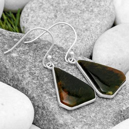 Natural Chrome Chalcedony Earrings E-1001 SDE69734