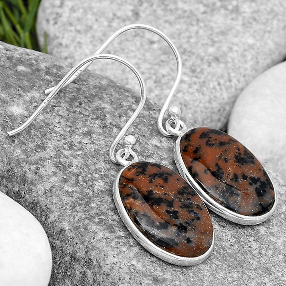 Natural Russian Honey Dendrite Opal Earrings E-1001 SDE69771