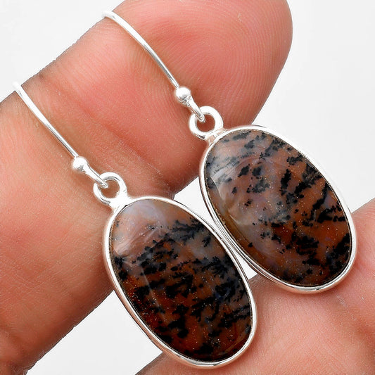 Natural Russian Honey Dendrite Opal Earrings E-1001 SDE69848