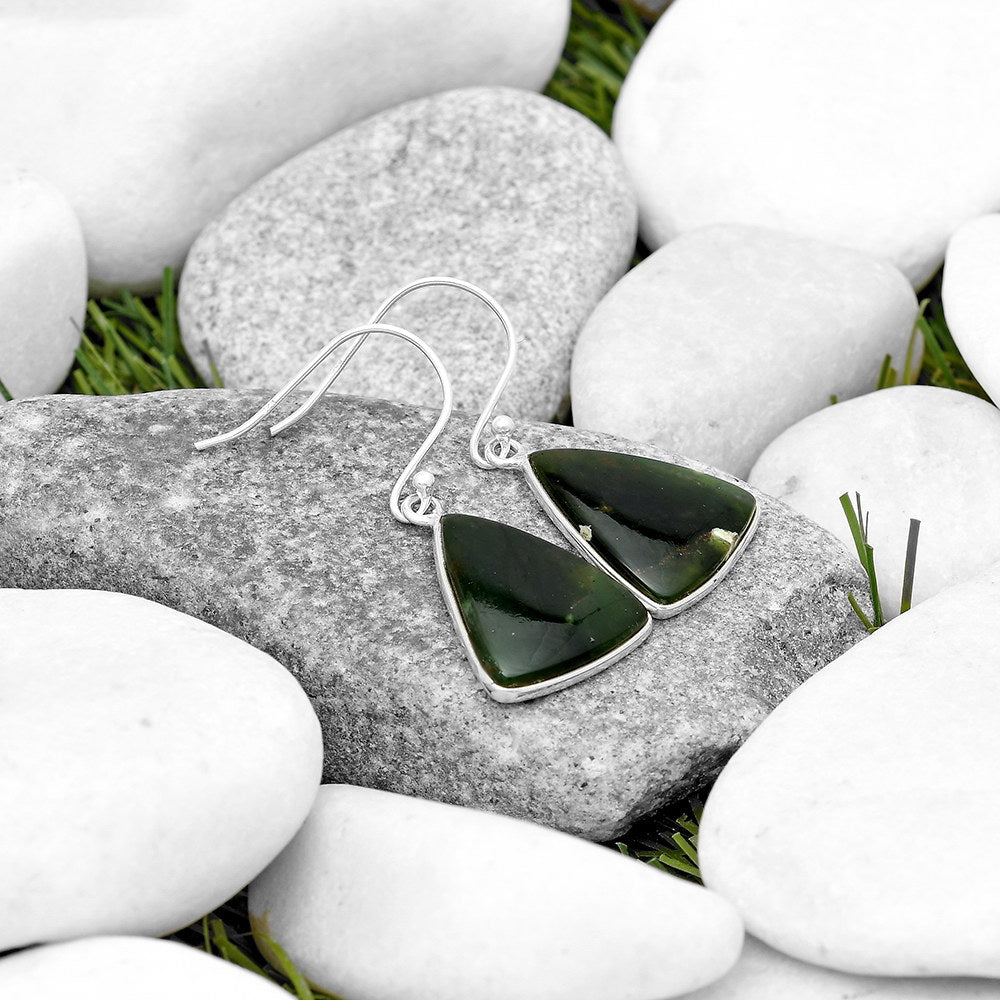 Natural Chrome Chalcedony Earrings E-1001 SDE69927