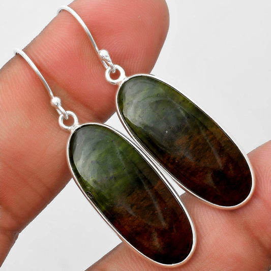Natural Chrome Chalcedony Earrings E-1001 SDE69943
