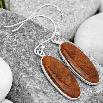 Natural Snake Skin Jasper Earrings E-1001 SDE69993