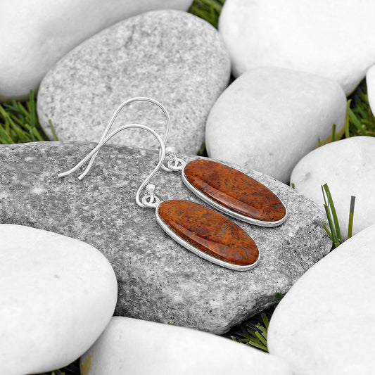 Natural Snake Skin Jasper Earrings E-1001 SDE69993