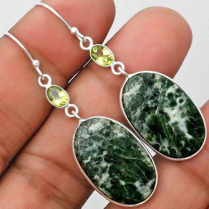 Natural Dioptase & Peridot Earrings E-1002 SDE70212