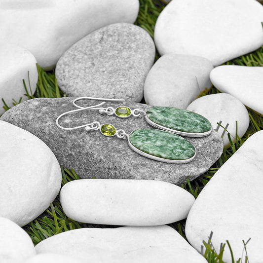 Natural Dioptase & Peridot Earrings E-1002 SDE70222