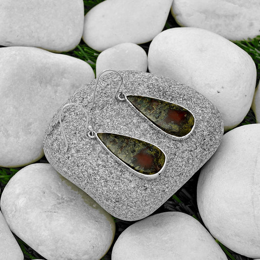 Dragon Blood Stone - South Africa Earrings E-1001 SDE70354