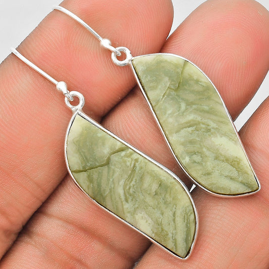 Natural Serpentine Earrings E-1001 SDE70368