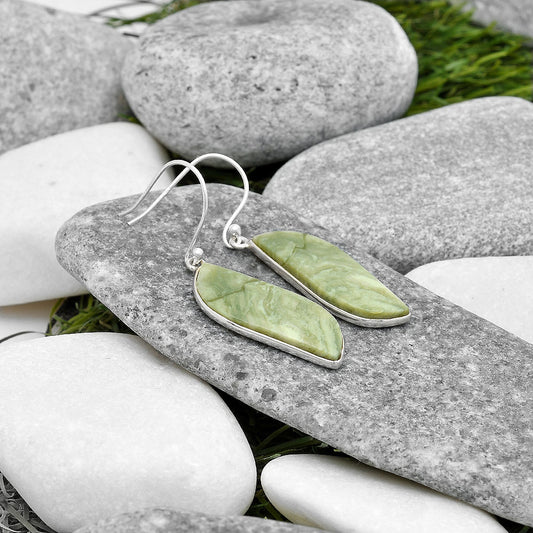 Natural Serpentine Earrings E-1001 SDE70368