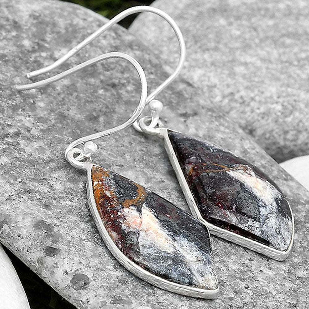 Natural Indian Blanket Jasper Earrings E-1001 SDE70406