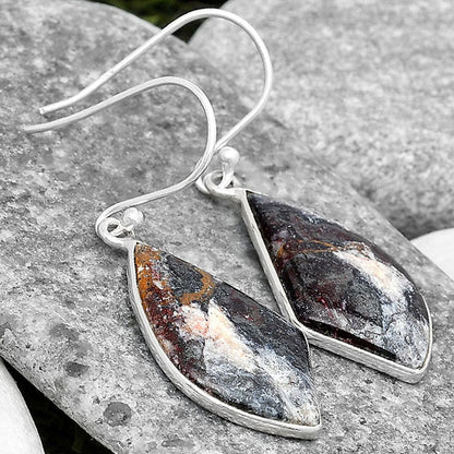 Natural Indian Blanket Jasper Earrings E-1001 SDE70406