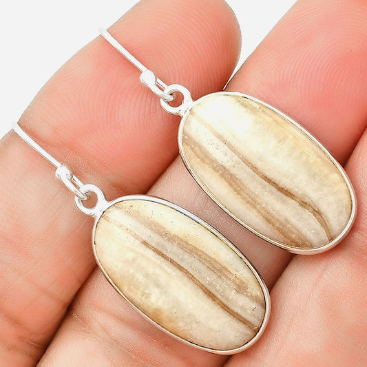 Natural Brown Aragonite Earrings E-1001 SDE70431