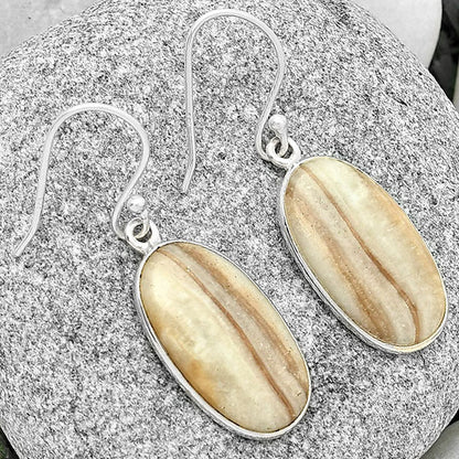 Natural Brown Aragonite Earrings E-1001 SDE70431