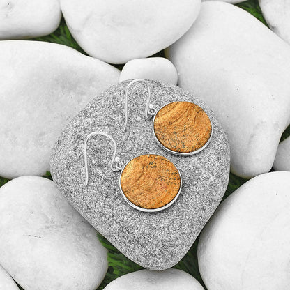 Natural Picture Jasper Earrings E-1001 SDE70848