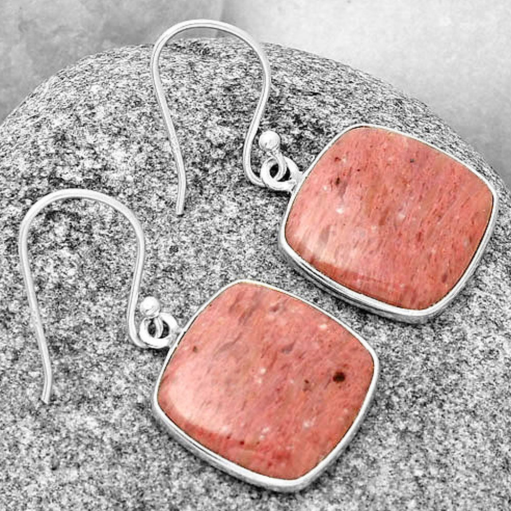 Natural Pink Tulip Quartz Earrings E-1001 SDE71216