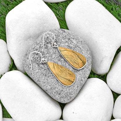 Natural Picture Jasper Earrings E-1001 SDE72293